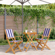3 Piece Bistro Set Fabric And Solid Wood