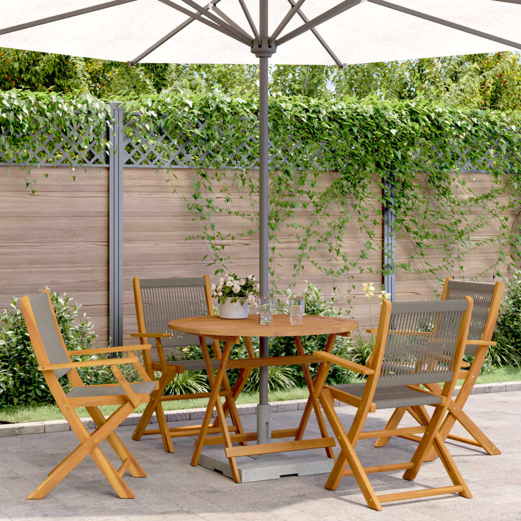 3 Piece Bistro Set Polypropylene And Solid Wood