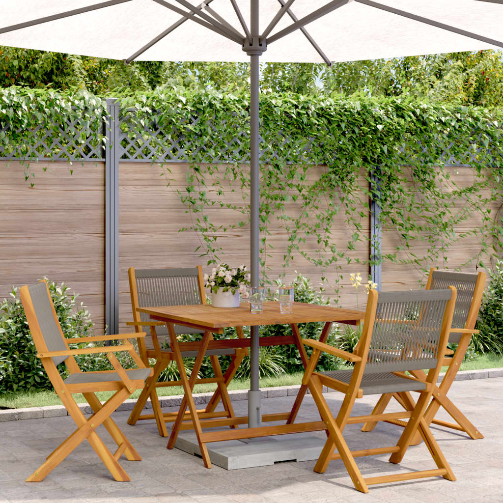 3 Piece Bistro Set Polypropylene And Solid Wood