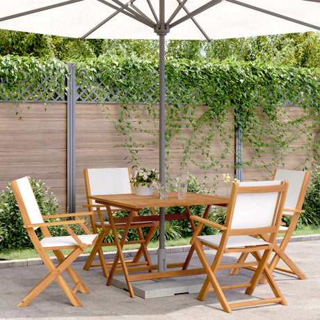 3 Piece Bistro Set Fabric And Solid Wood