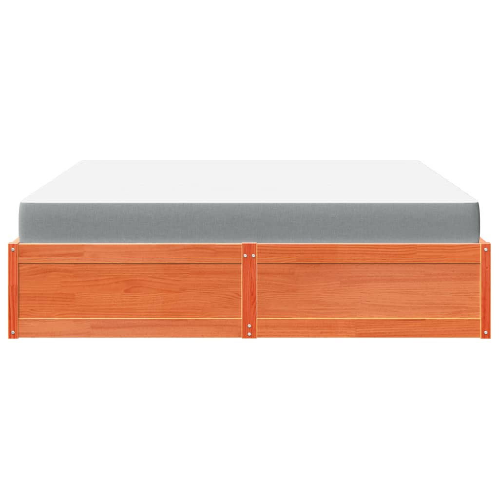 Bed With Mattress Super King Solid Wood Pine