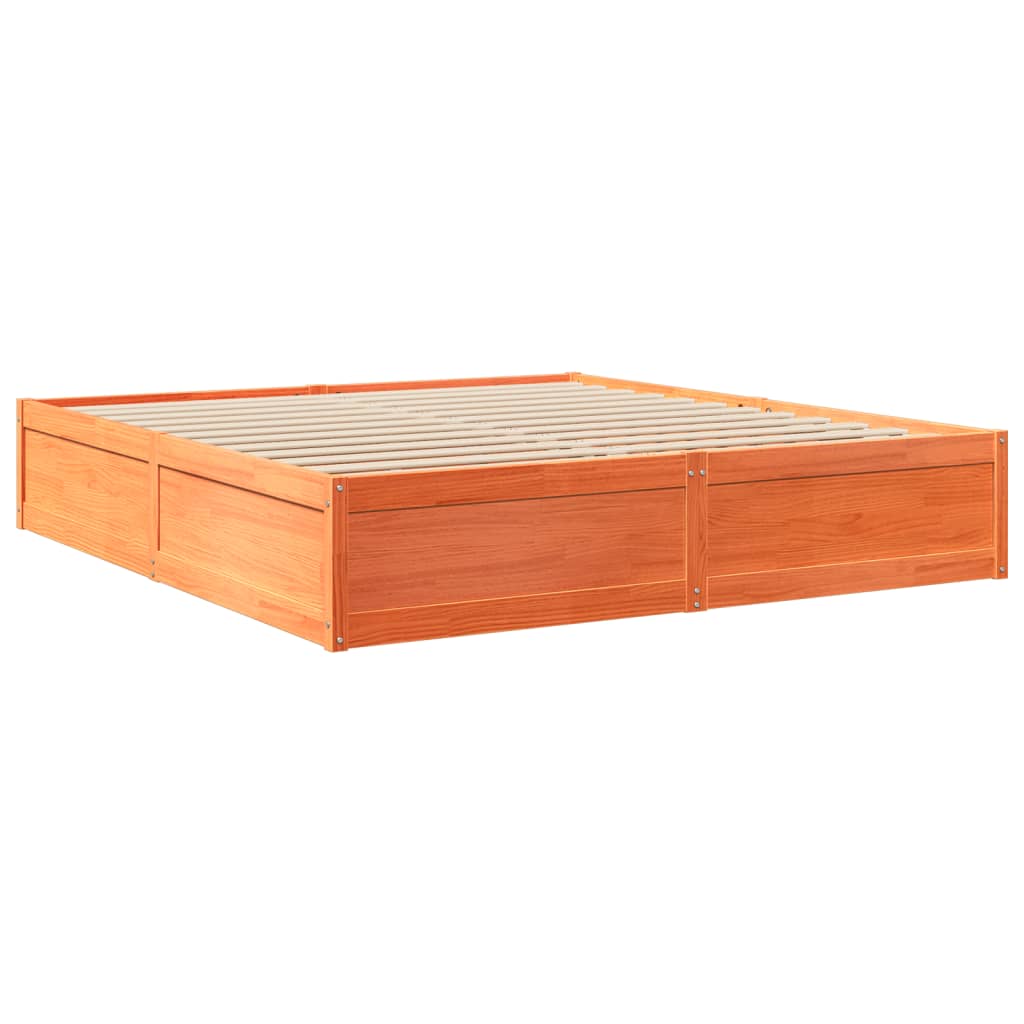 Bed With Mattress Super King Solid Wood Pine