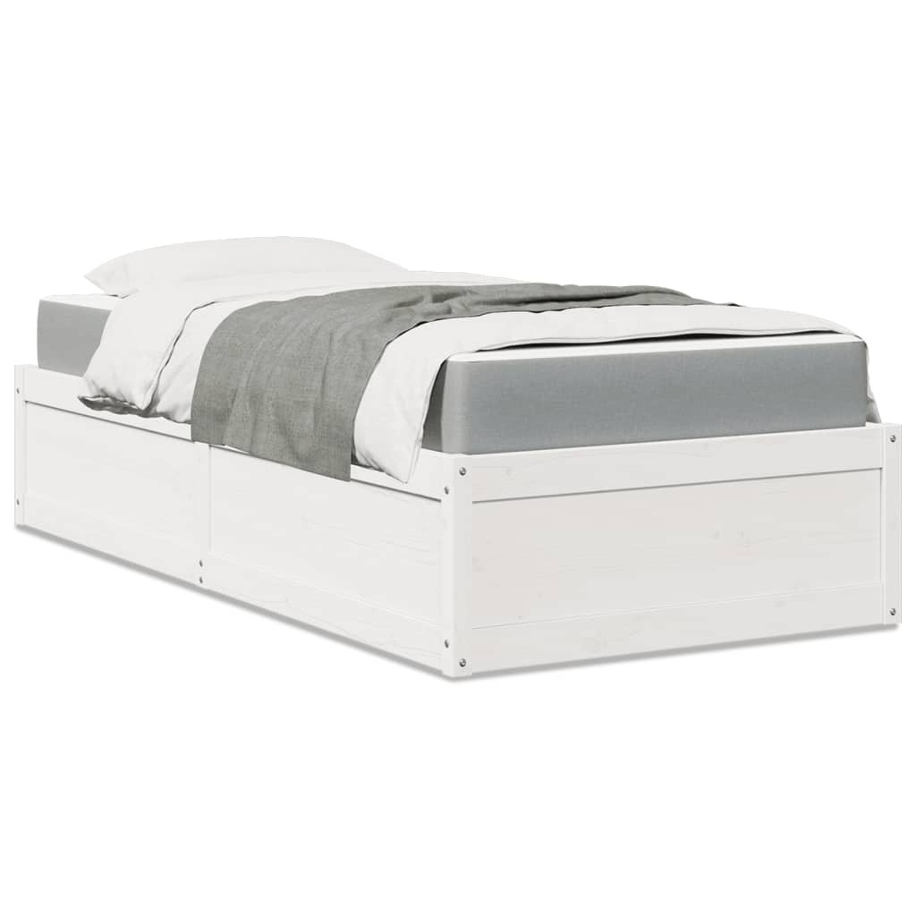 Bed With Mattress Super King Solid Wood Pine
