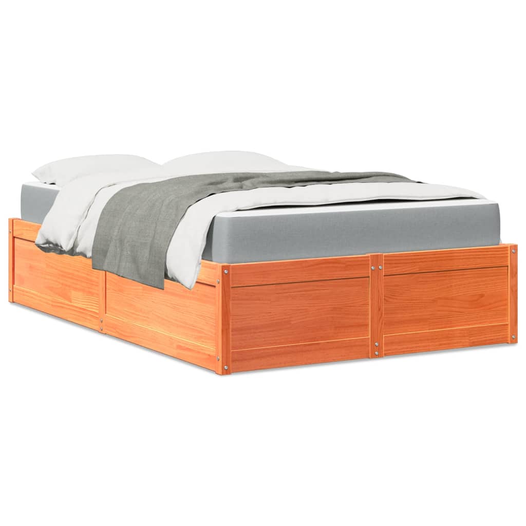Bed With Mattress Super King Solid Wood Pine