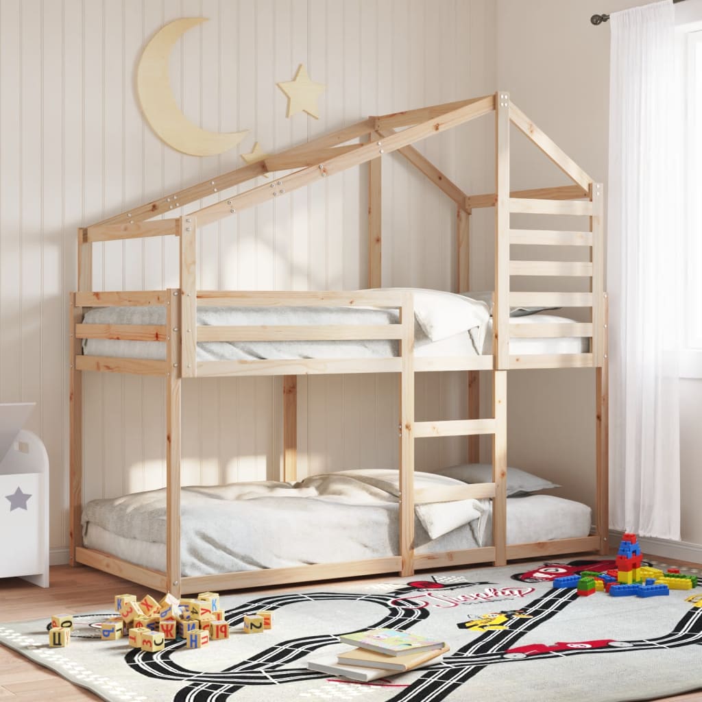 Bunk Bed Without Mattress Solid Wood Pine