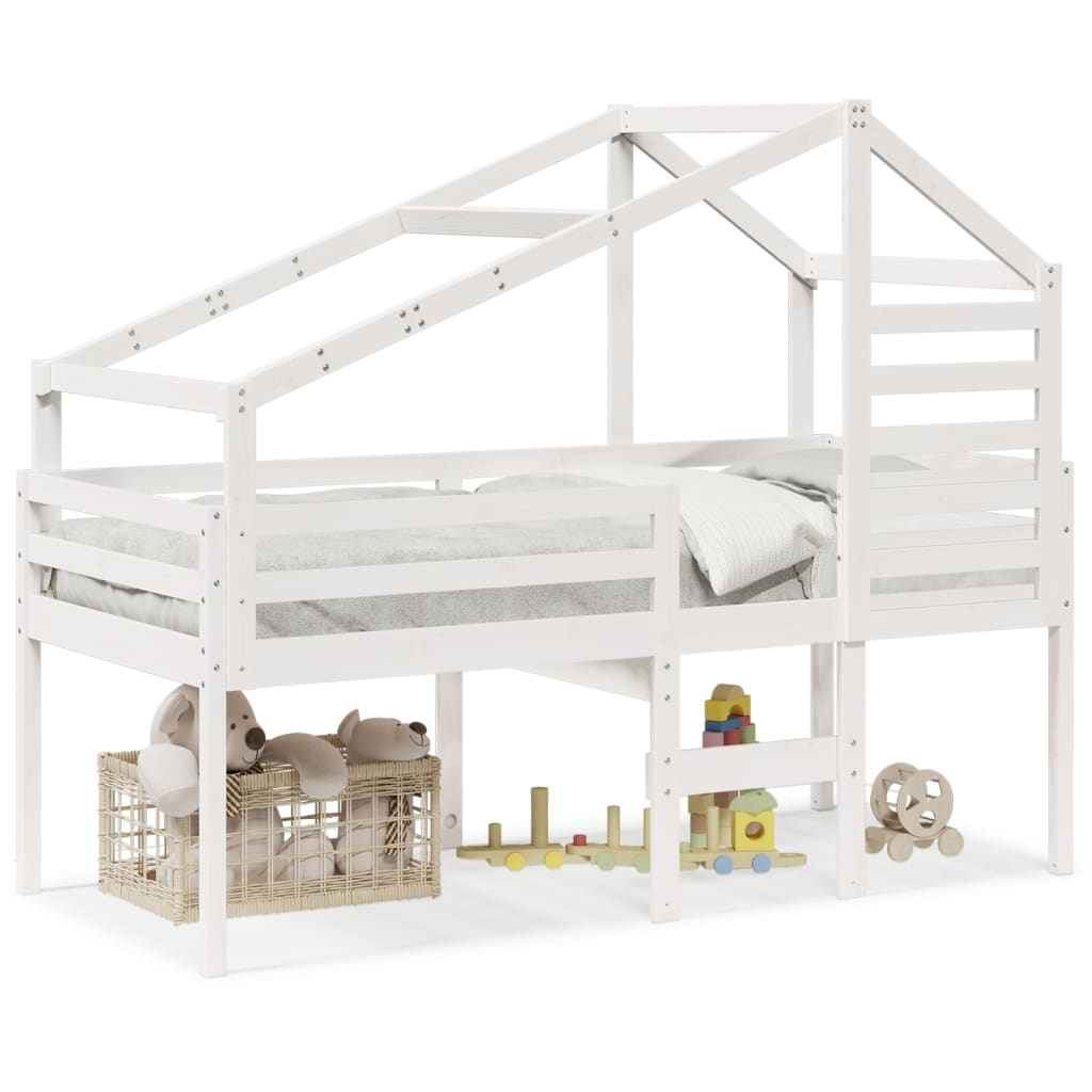 High Sleeper Bed Without Mattress Solid Wood Pine