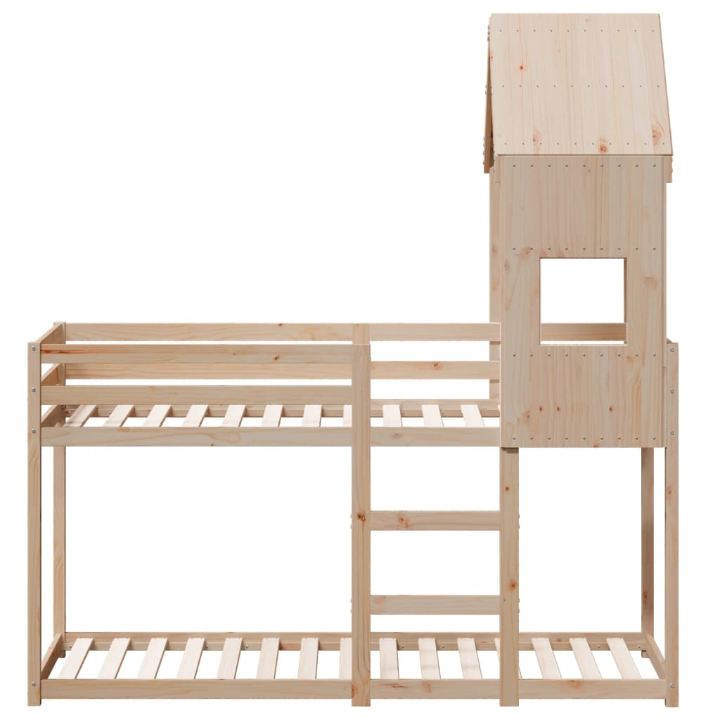 Bunk Bed Without Mattress Single Solid Wood Pine