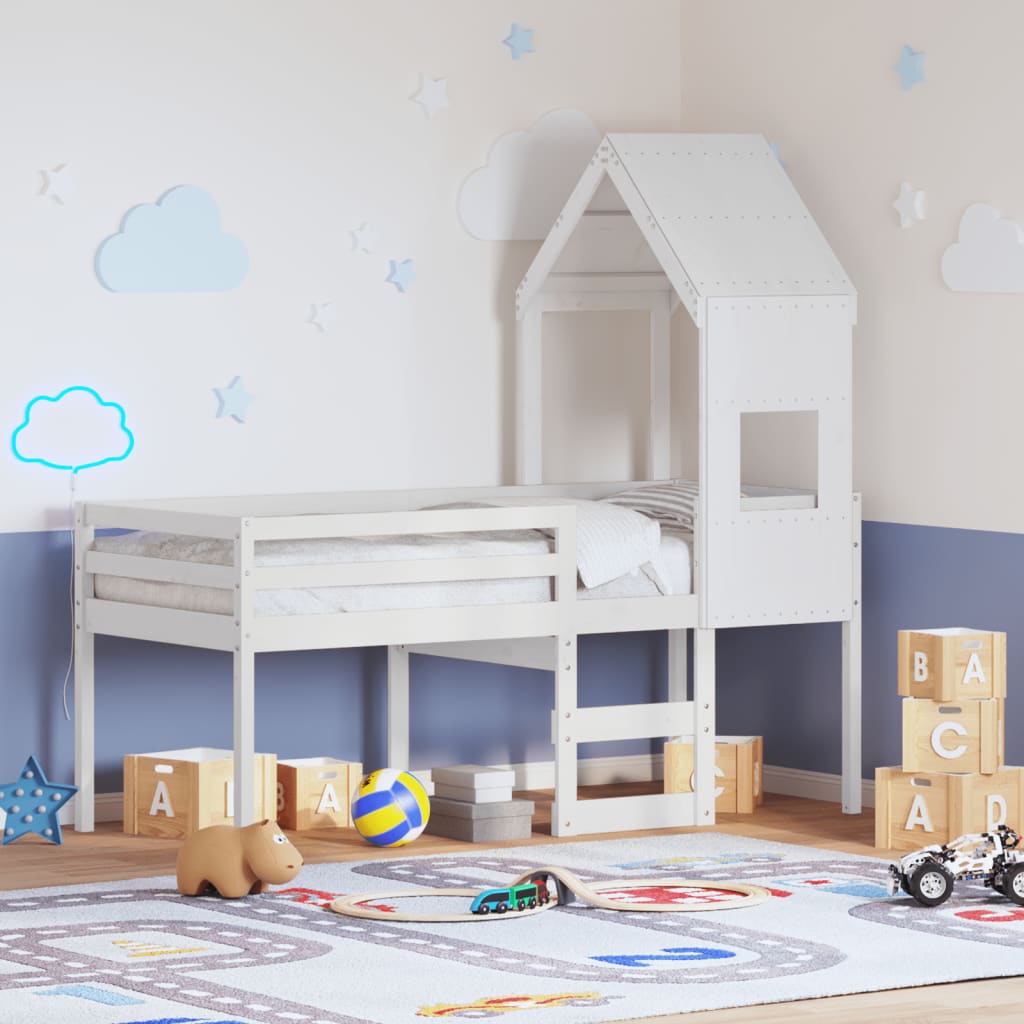 High Sleeper Bed Without Mattress Small Single Solid Wood Pine