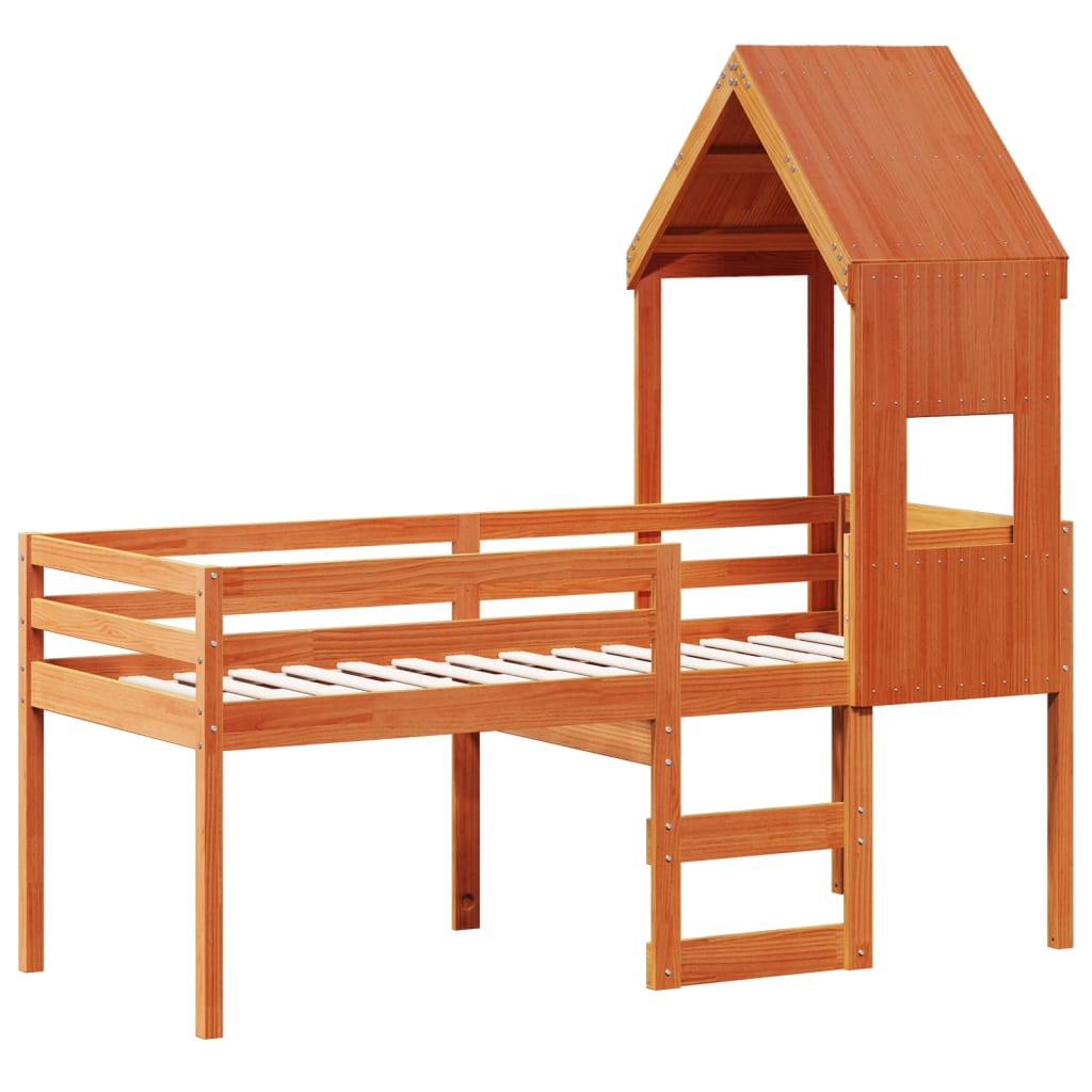 High Sleeper Bed Without Mattress Small Single Solid Wood Pine