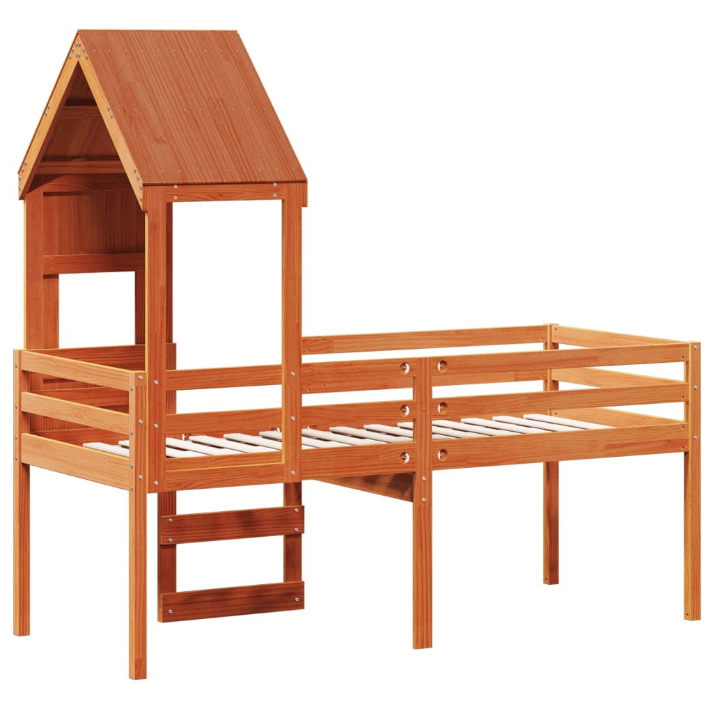High Sleeper Bed Without Mattress Small Single Solid Wood Pine