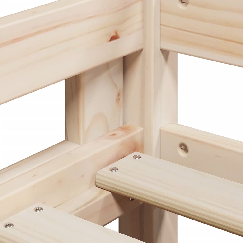 Loft Bed With Ladder And Roof Without Mattress