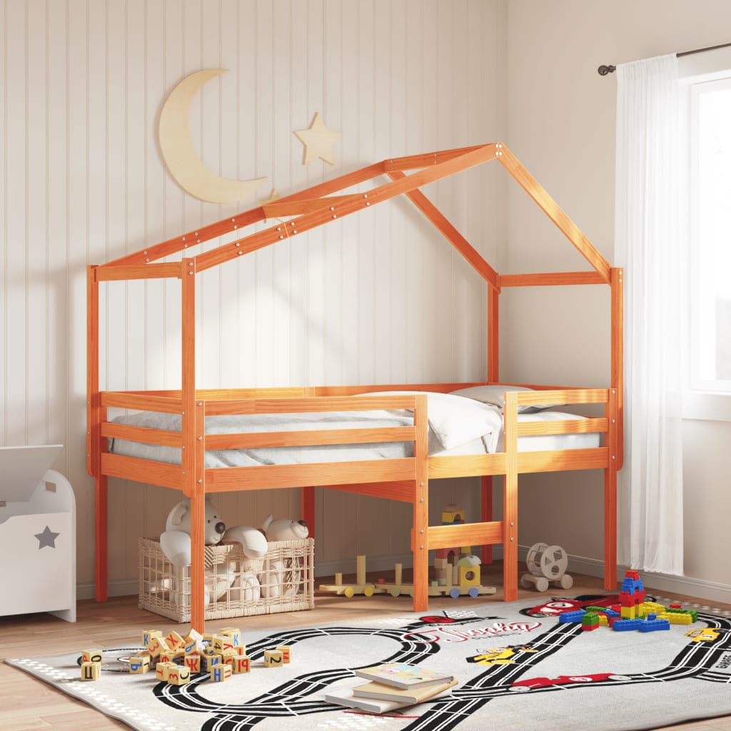 High Sleeper Bed Without Mattress Solid Wood Pine