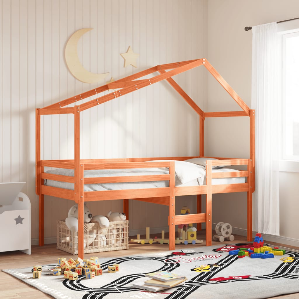 High Sleeper Bed Without Mattress Solid Wood Pine