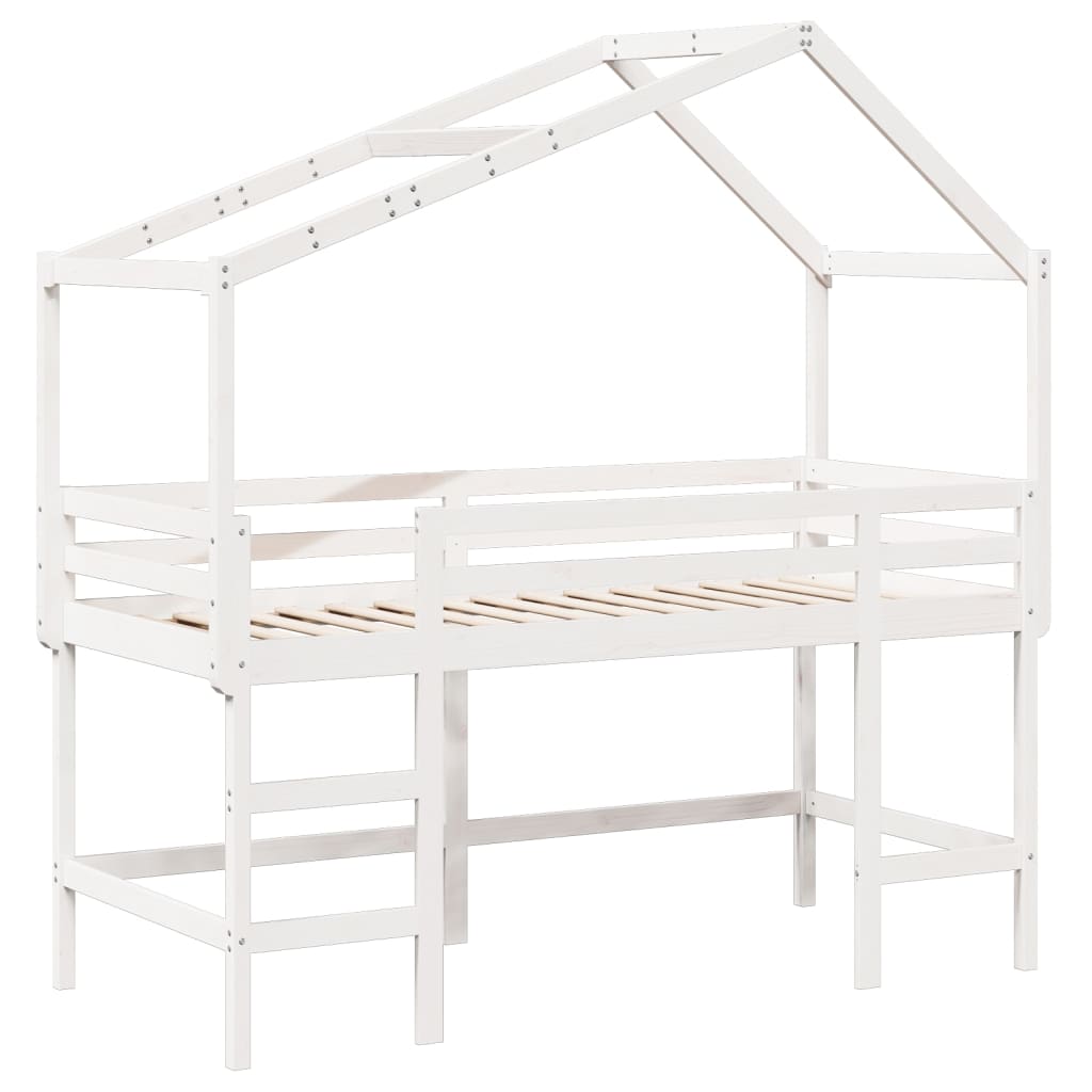 Loft Bed With Ladder And Roof Without Mattress Single