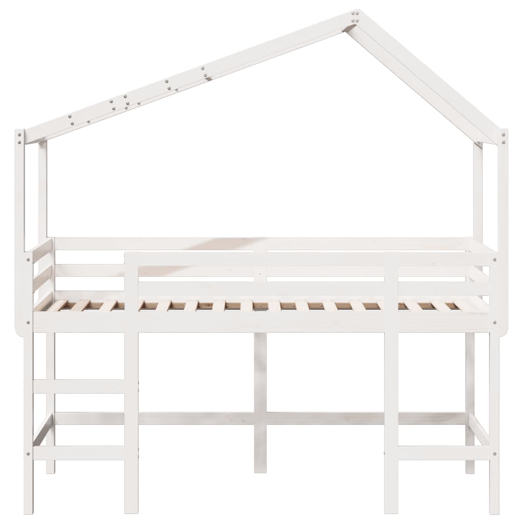 Loft Bed With Ladder And Roof Without Mattress Single