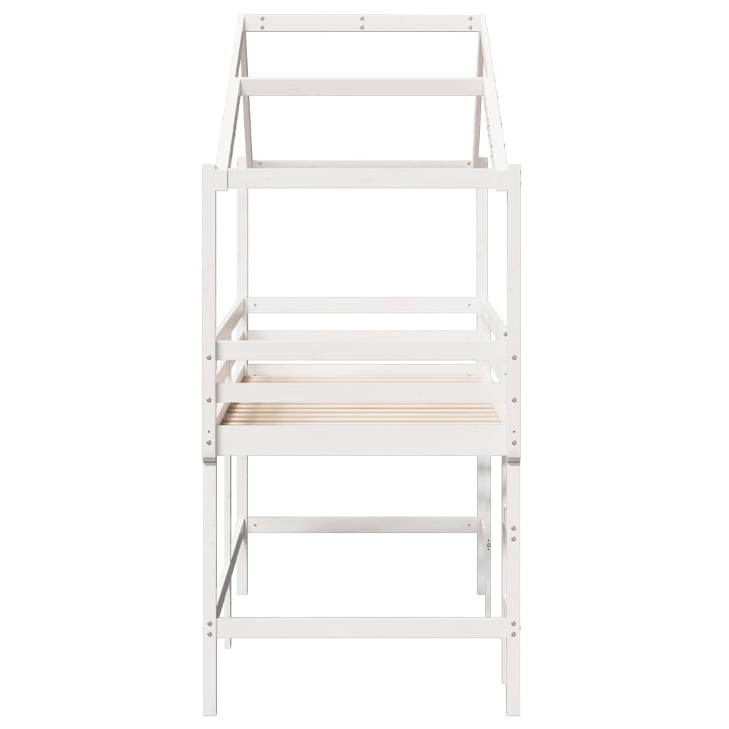 Loft Bed With Ladder And Roof Without Mattress Single