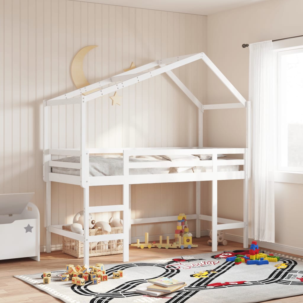 Loft Bed With Ladder And Roof Without Mattress Single