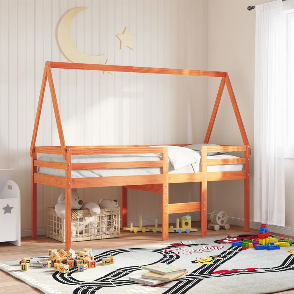 High Sleeper Bed Without Mattress Solid Wood Pine