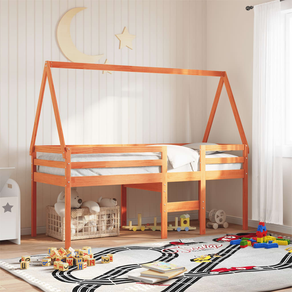 High Sleeper Bed Without Mattress Solid Wood Pine