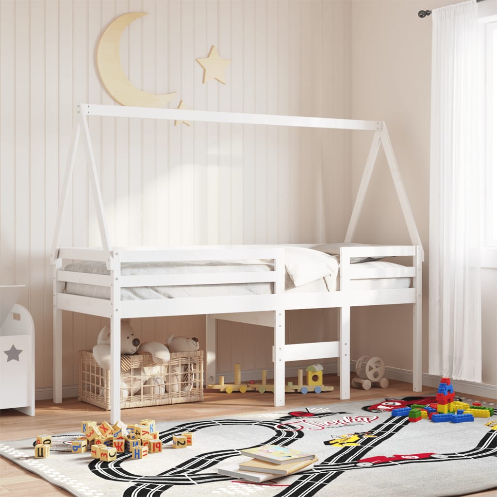 High Sleeper Bed Without Mattress Solid Wood Pine