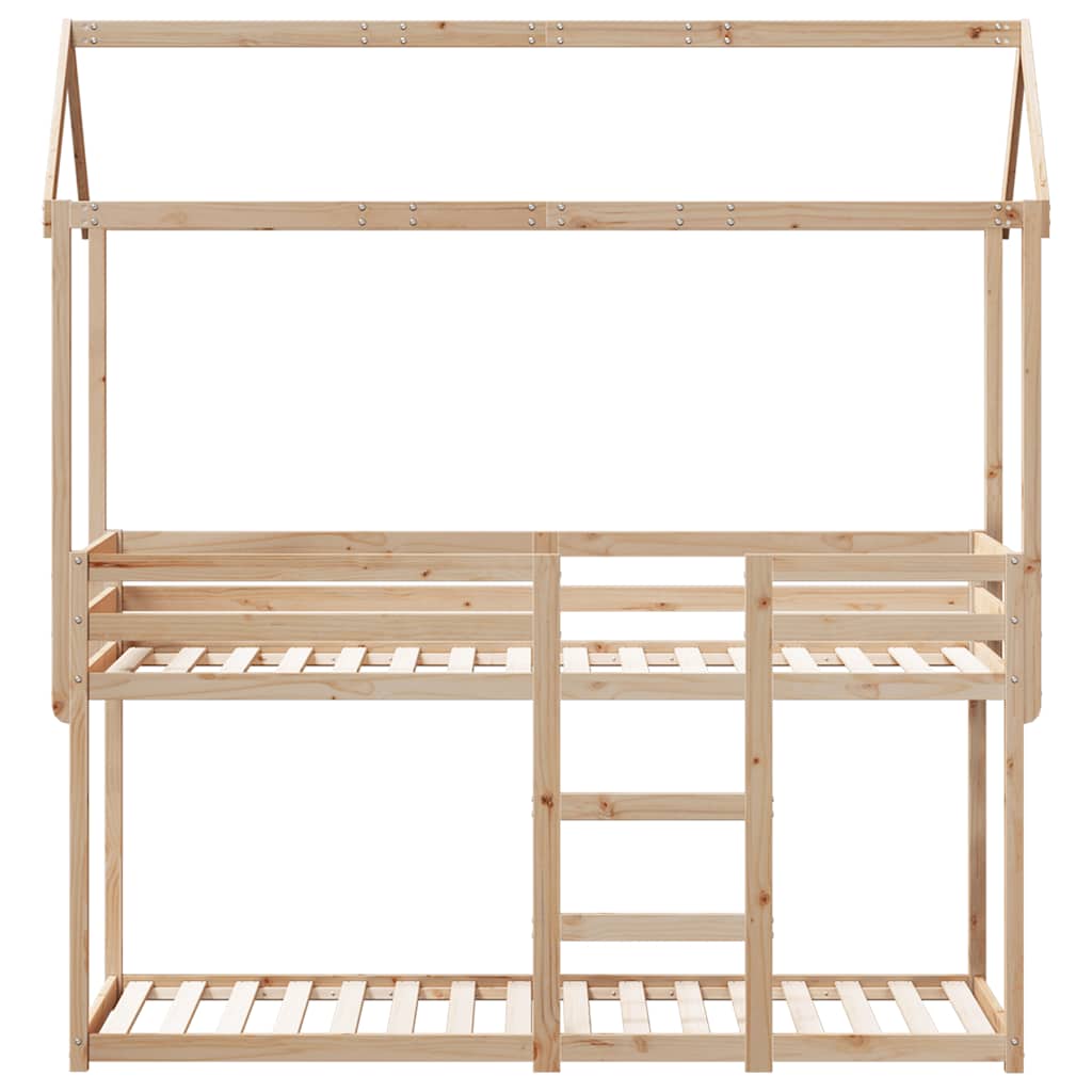 Bunk Bed Without Mattress Single Solid Wood Pine