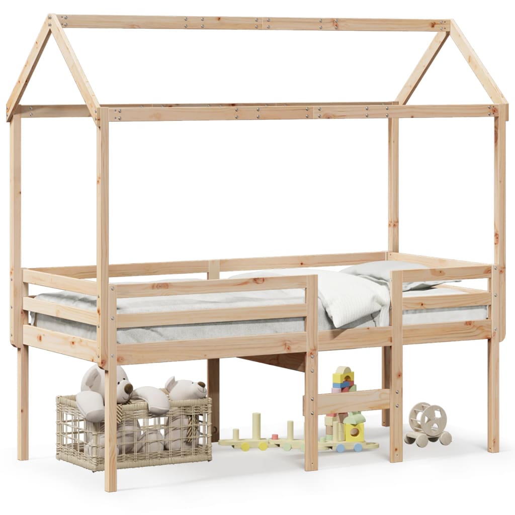 High Sleeper Bed Without Mattress Solid Wood Pine