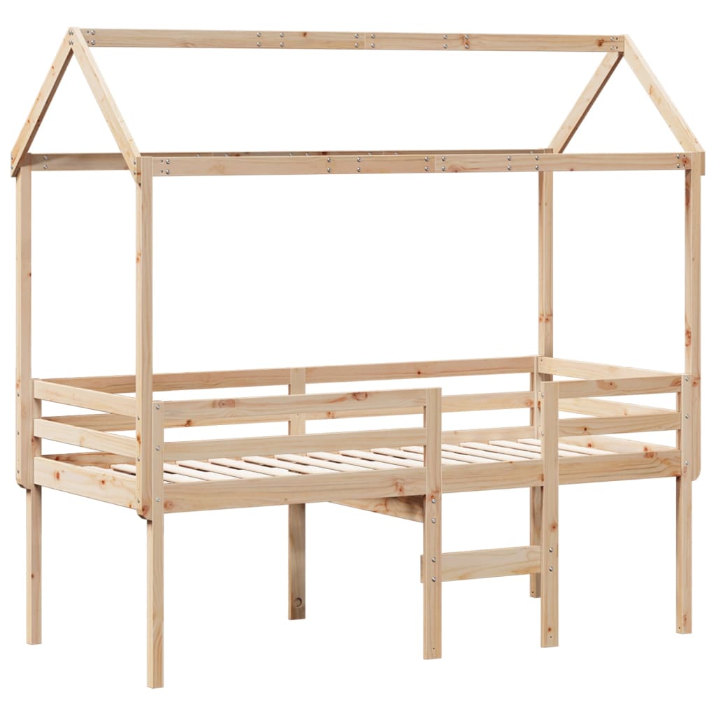 High Sleeper Bed Without Mattress Solid Wood Pine