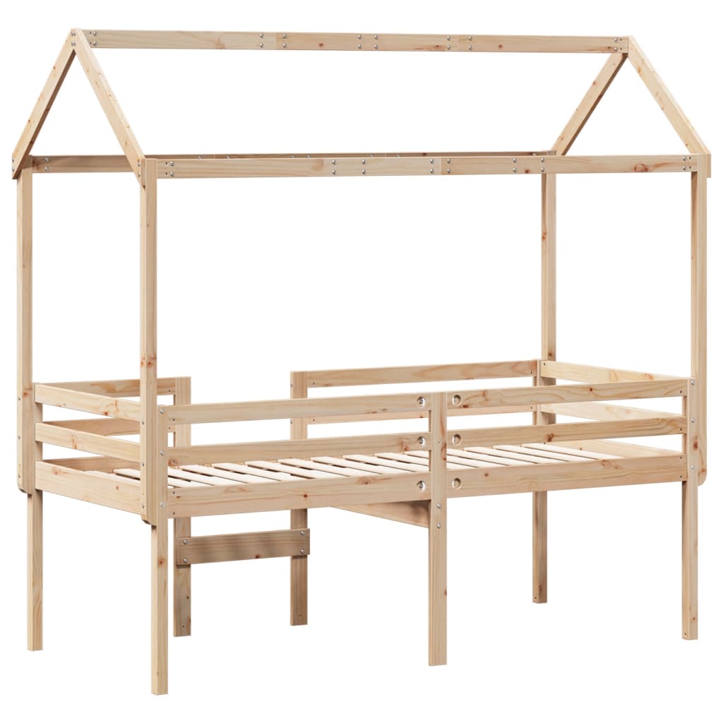 High Sleeper Bed Without Mattress Solid Wood Pine
