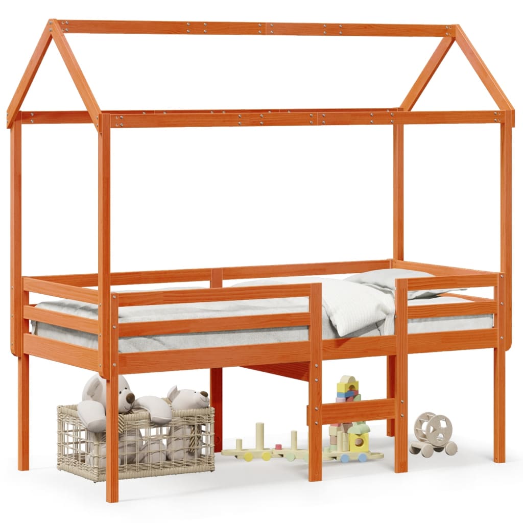 High Sleeper Bed Without Mattress Solid Wood Pine