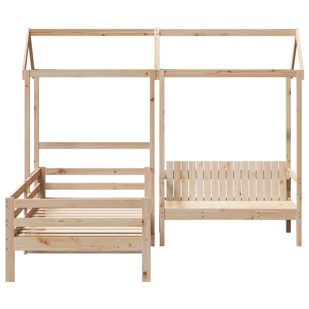 Day Bed And Bench Set With Roof Without Mattress