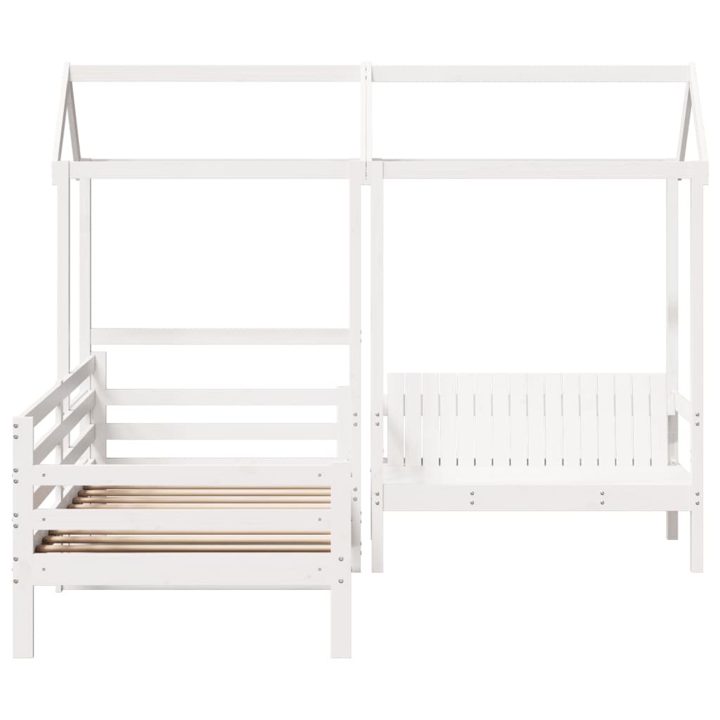 Day Bed And Bench Set With Roof Without Mattress