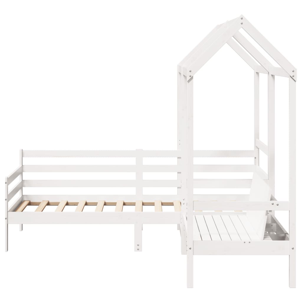 Day Bed And Bench Set With Roof Without Mattress