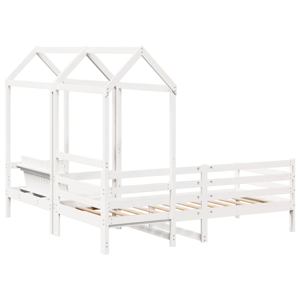 Day Bed And Bench Set With Roof Without Mattress