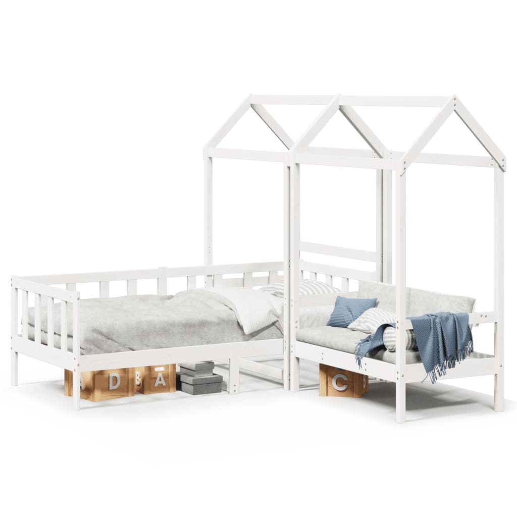 Day Bed And Bench Set With Roof Without Mattress Single