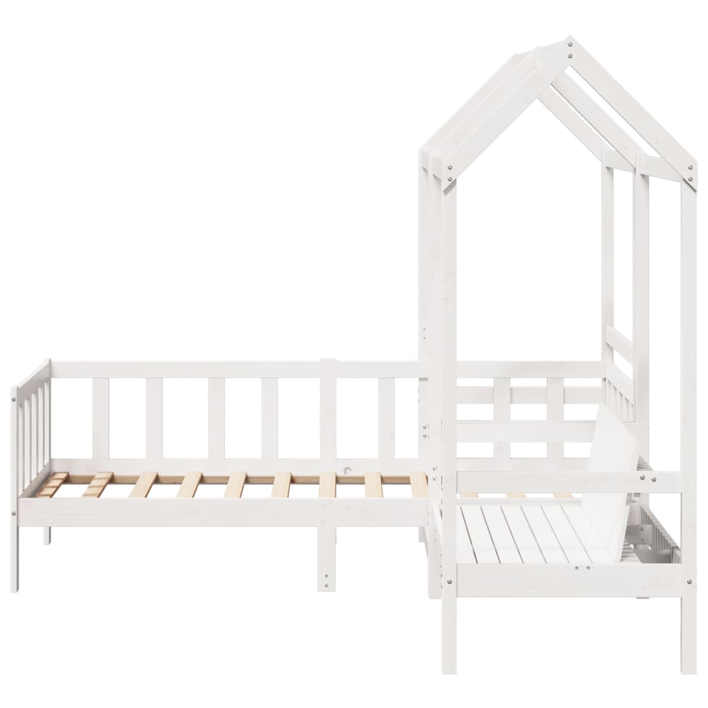 Day Bed And Bench Set With Roof Without Mattress Single
