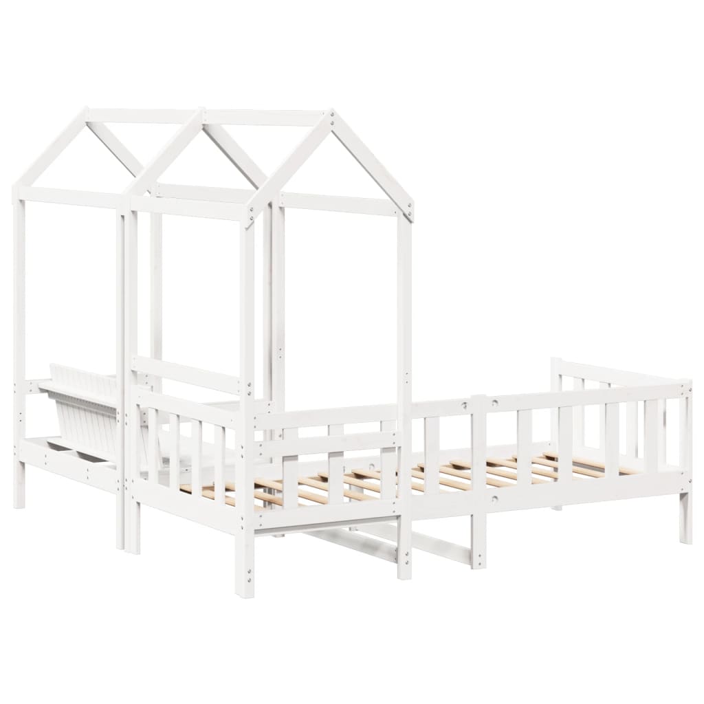 Day Bed And Bench Set With Roof Without Mattress Single