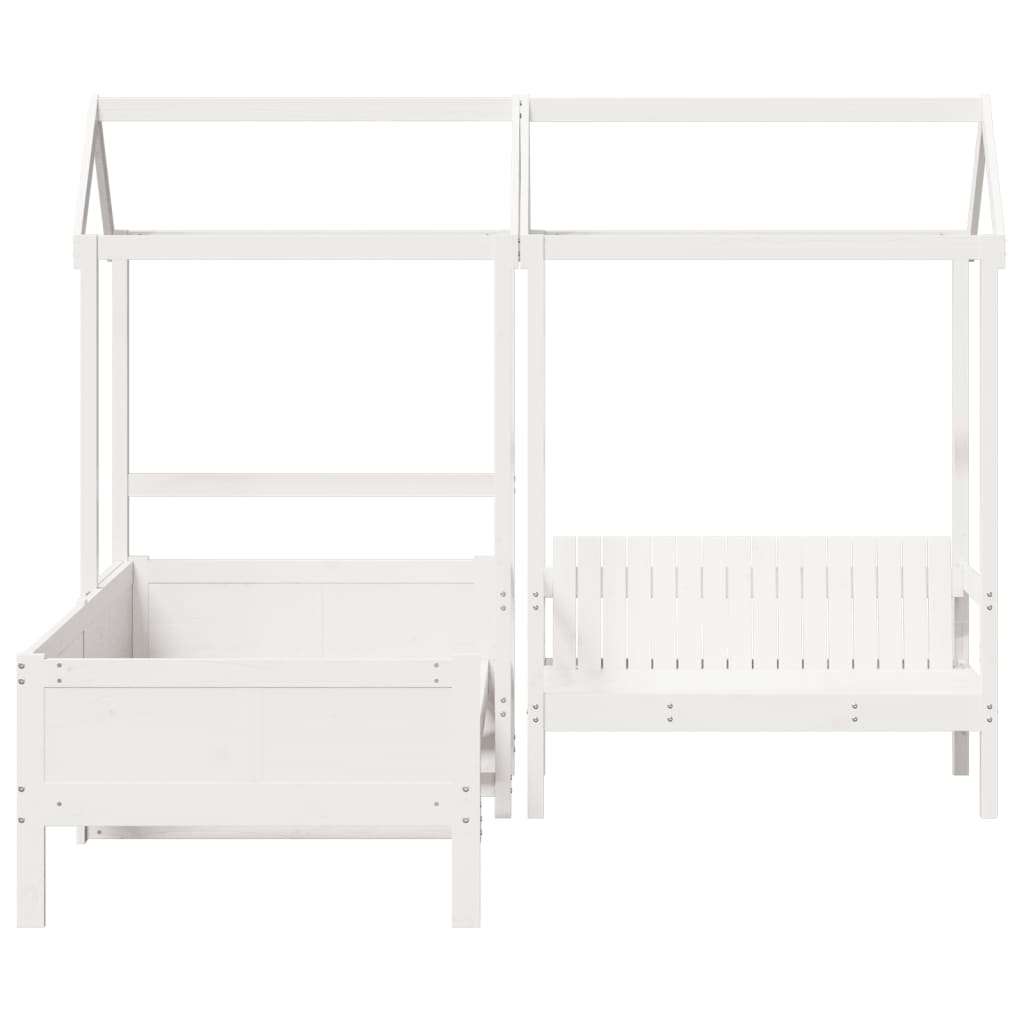 Day Bed And Bench Set With Roof Without Mattress Single