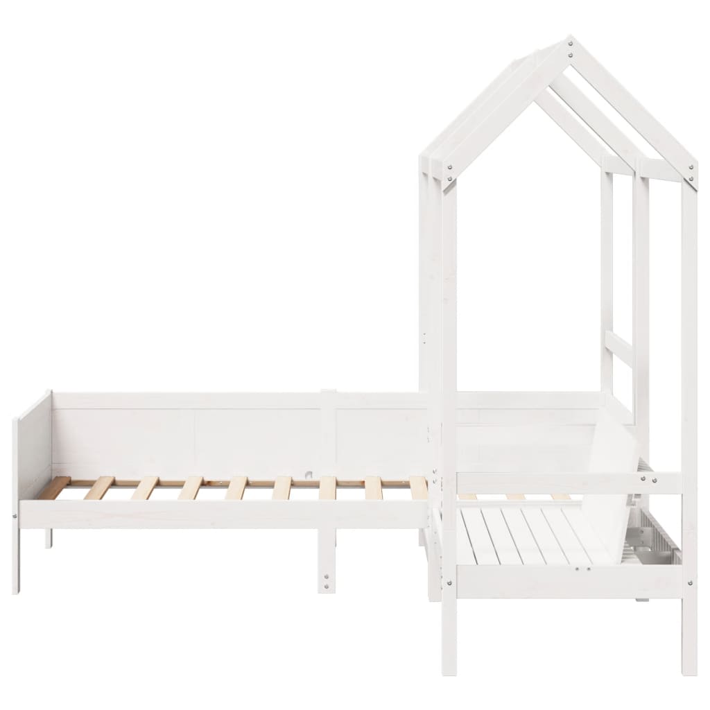 Day Bed And Bench Set With Roof Without Mattress Single