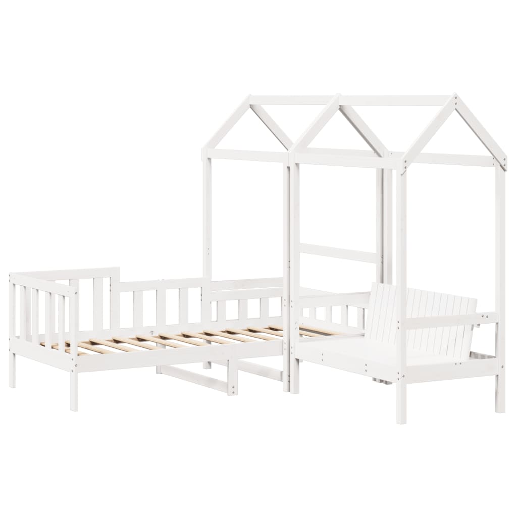 Day Bed And Bench Set With Roof Without Mattress Single