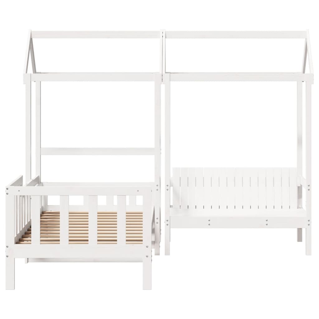 Day Bed And Bench Set With Roof Without Mattress Single