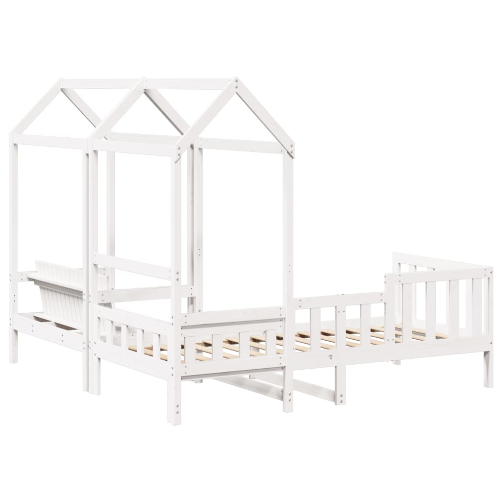 Day Bed And Bench Set With Roof Without Mattress Single