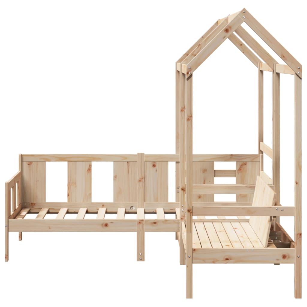 Day Bed And Bench Set With Roof Without Mattress