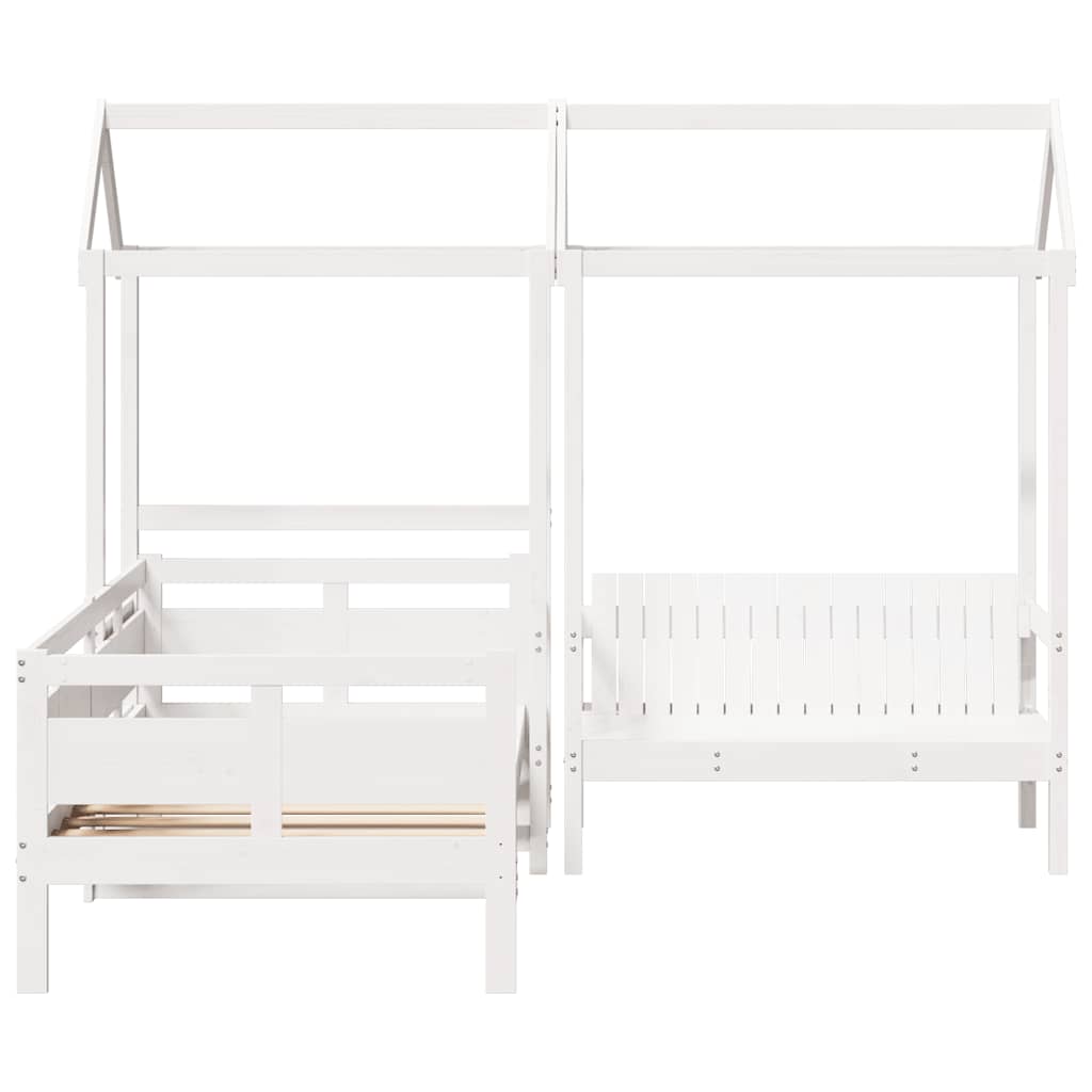 Day Bed And Bench Set With Roof Without Mattress Single