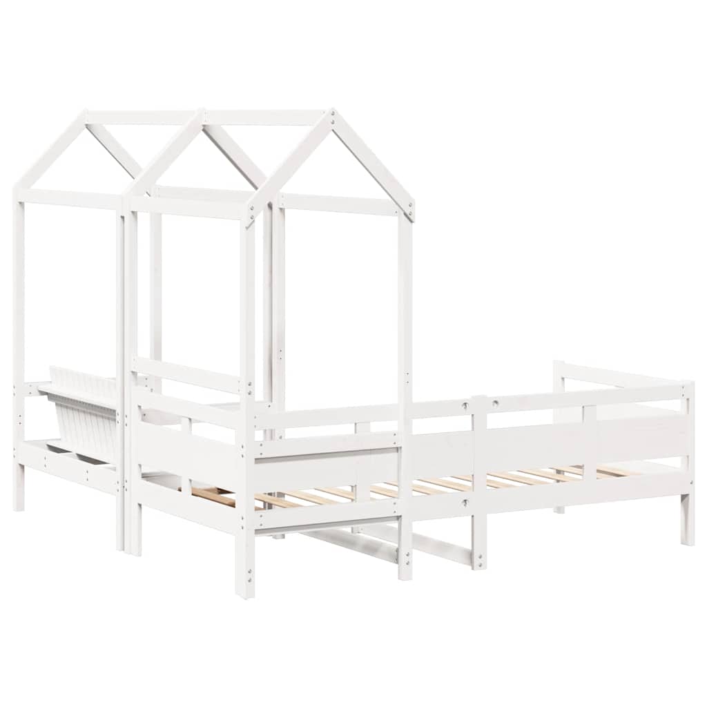 Day Bed And Bench Set With Roof Without Mattress Single