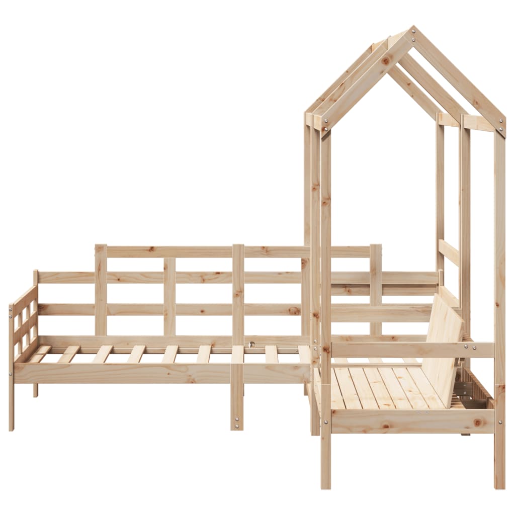 Day Bed And Bench Set With Roof Without Mattress