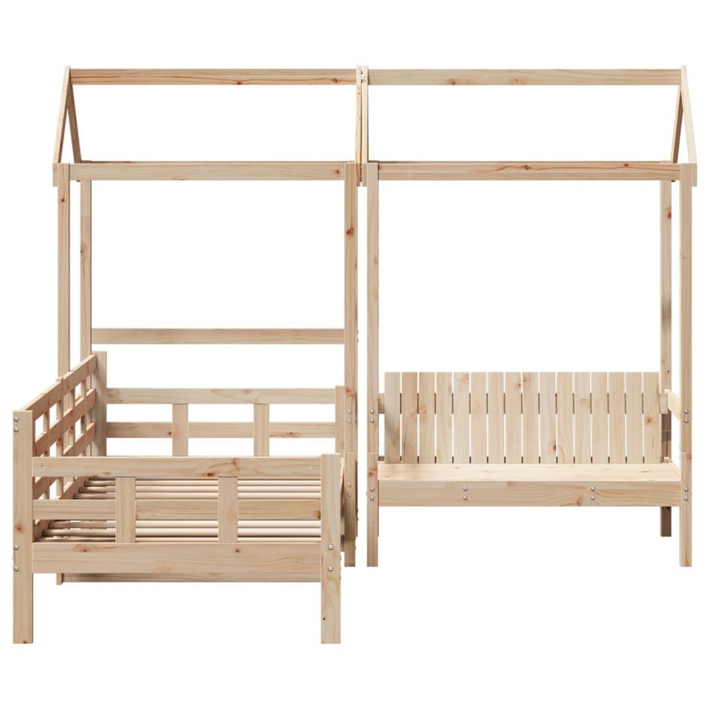Day Bed And Bench Set With Roof Without Mattress Single