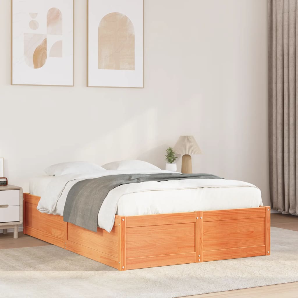 Bed Frame Without Mattress Solid Wood Pine