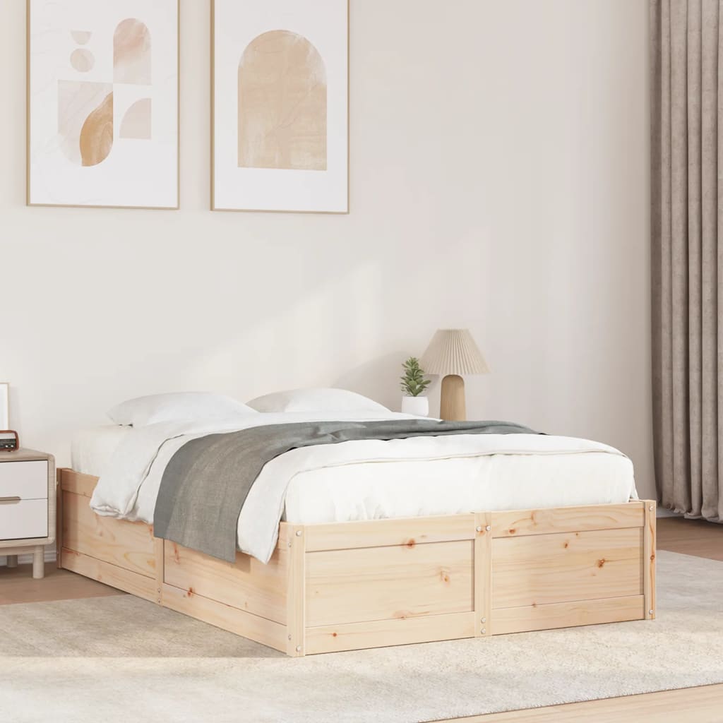 Bed Frame Without Mattress Solid Wood Pine