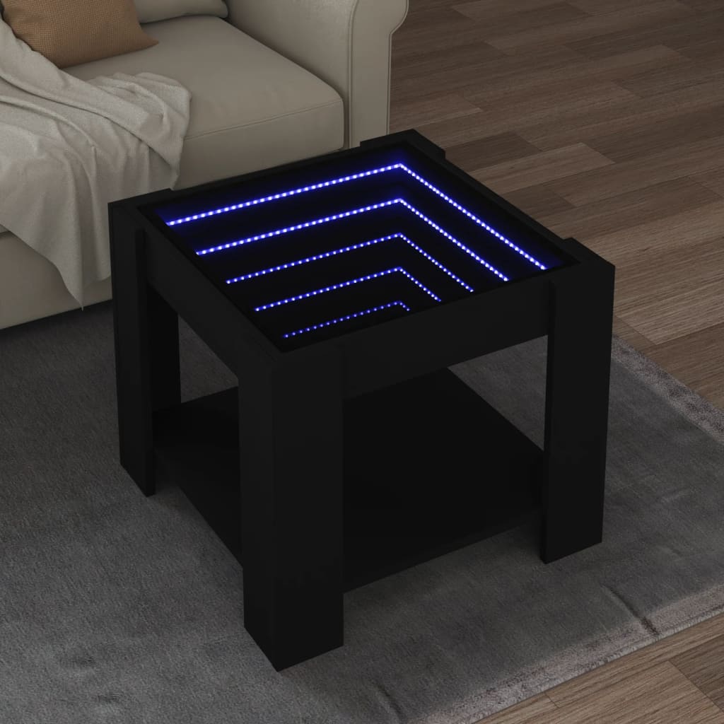Coffee Table With Led 53X53X45 Cm Engineered Wood