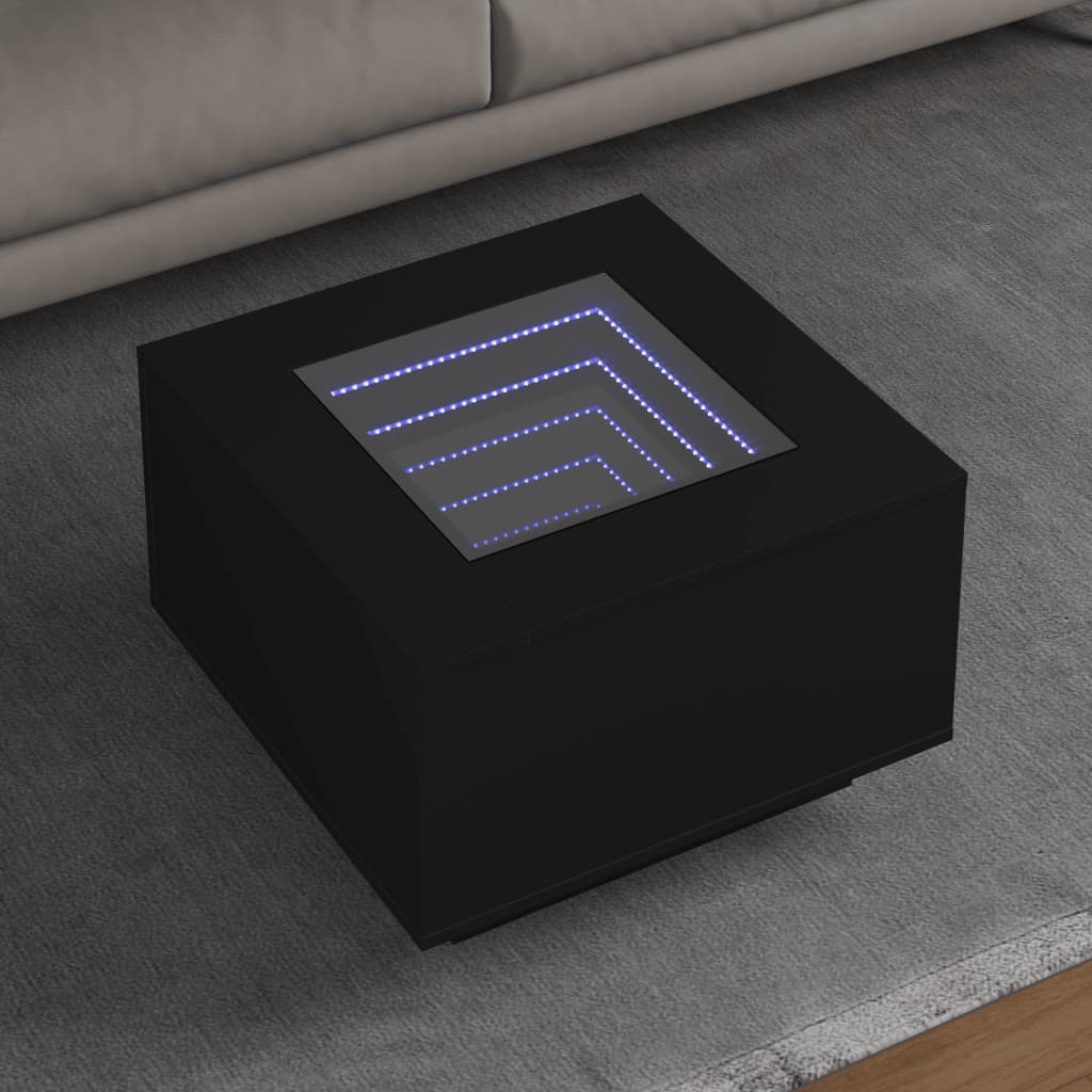 Coffee Table With Led Engineered Wood
